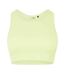 Womens/ladies Core Racerback Sports Bra Lime Green USA Pro-2