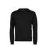 Mens Ribbed Interlock Crew Neck Sweatshirt Black Tee Jays-1