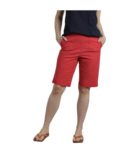 Womens/ladies kinnie flat fronted shorts crimson Weird Fish