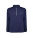 Mens Herringbone Quarter Zip Golf Top Peacoat Callaway-1