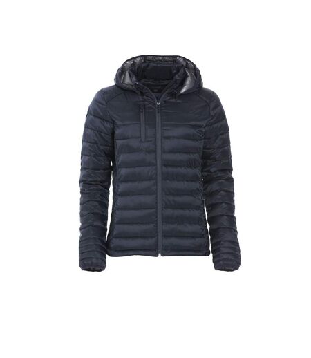 Womens/ladies Hudson Padded Jacket Dark Navy Clique