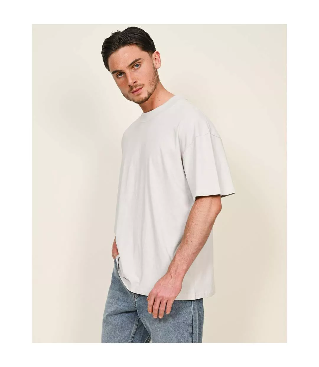 T-shirt Adulte Gris Cendre Casual Classics-1