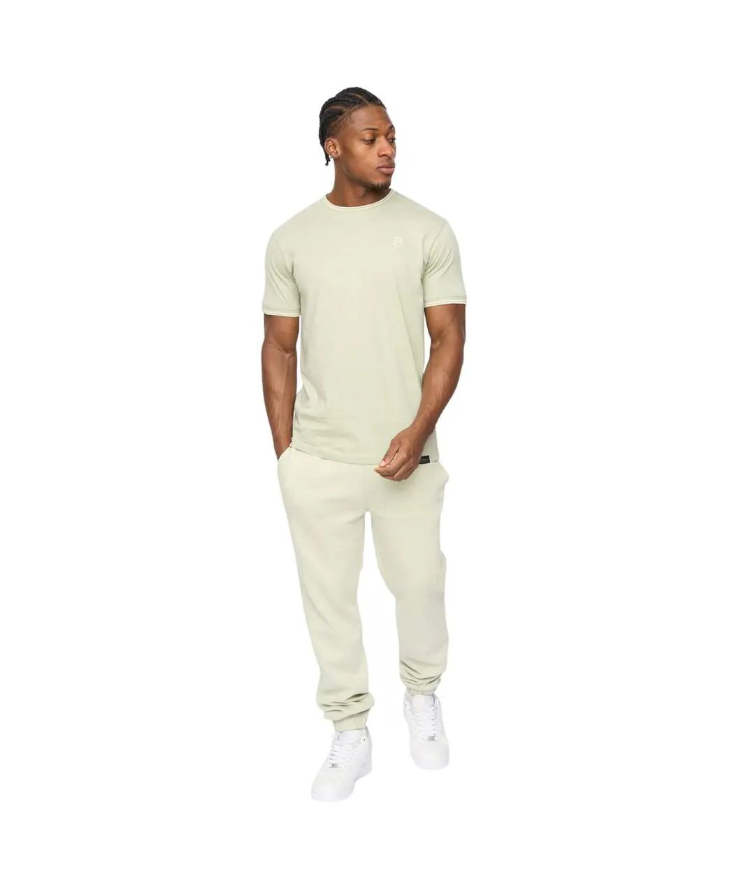 Pantalon De Jogging Preece Homme Vert Kaki Clair Crosshatch-4
