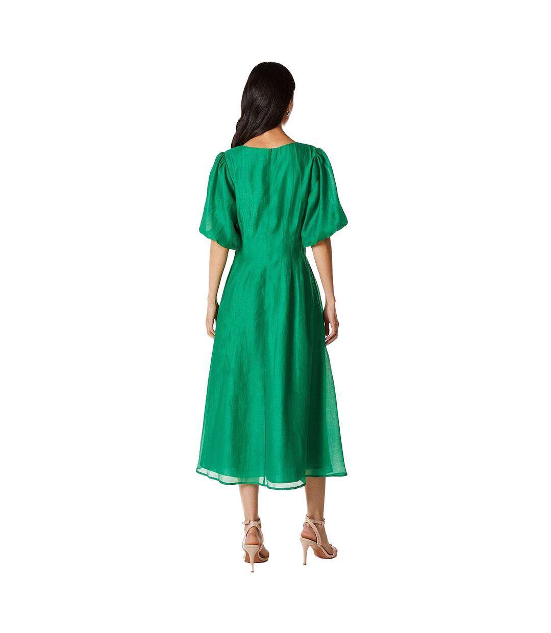 Robe mi-longue femme vert Principles-2