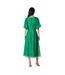 Womens/ladies organza pleated midi dress green Principles