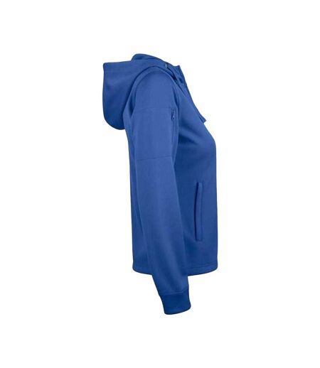 Womens/ladies Basic Full Zip Hoodie Royal Blue Clique