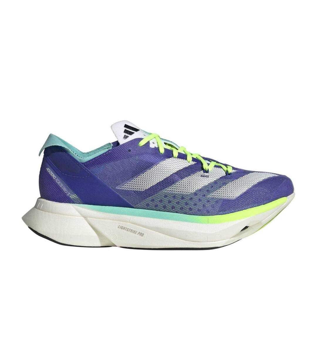 Womens/ladies Adizero Adios Pro 3 3 Stripes Lace Up Running Shoes Cobalt Blue Adidas-1