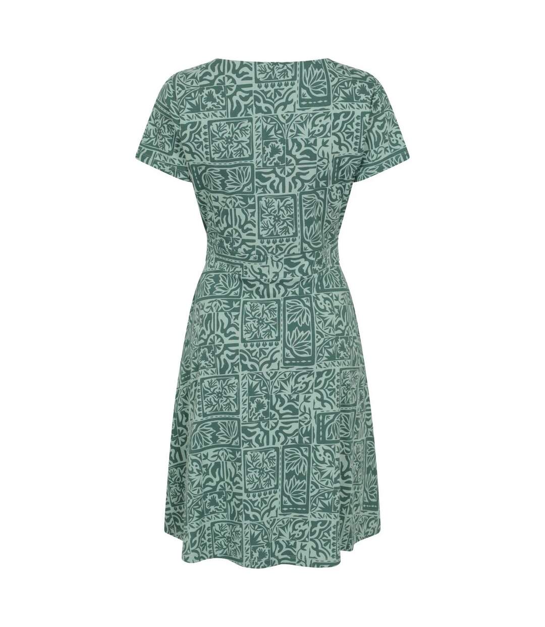 Robe Manches Courtes Motif/style À Motifs Orchid Femme Vert Vif Imprimé Mountain Warehouse-2