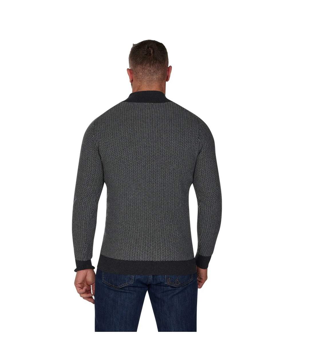 Pull homme gris chiné Raging Bull Raging Bull