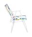 Set de 2 chaises de jardin pliantes en acier et tissu Rio