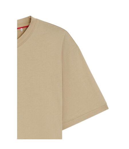 T-shirt Motif/style Logo Sur Poitrine Diragolino Homme Beige Foncé Hugo