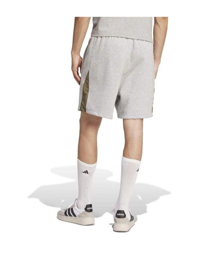 Mens Colour Block Casual Shorts Grey Heather Adidas