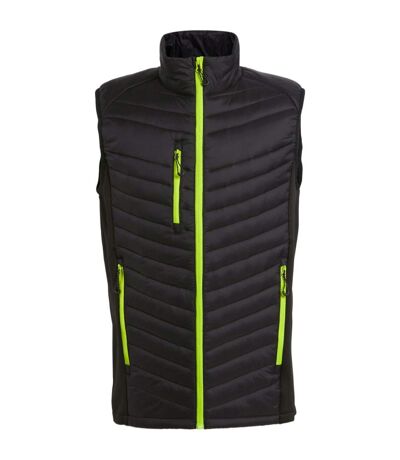 Mens Quilted Hybrid Gilet Black Lime Green Regatta Professional