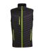 Mens Quilted Hybrid Gilet Black Lime Green Regatta Professional-1