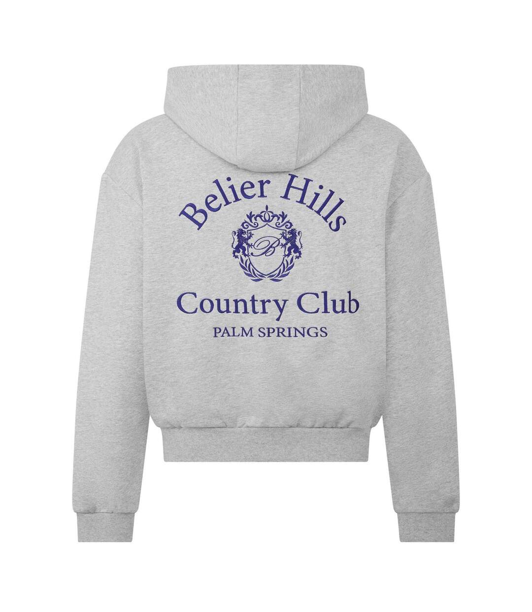 Mens Country Club Cotton Hoodie Grey Marl Belier-2