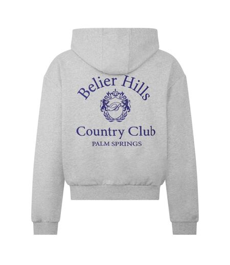 Mens Country Club Cotton Hoodie Grey Marl Belier