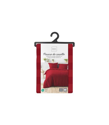 Parure de Lit 3 Pièces Cleo 240x220cm Rouge