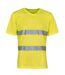 Mens hi-vis lightweight v neck t-shirt yellow Yoko