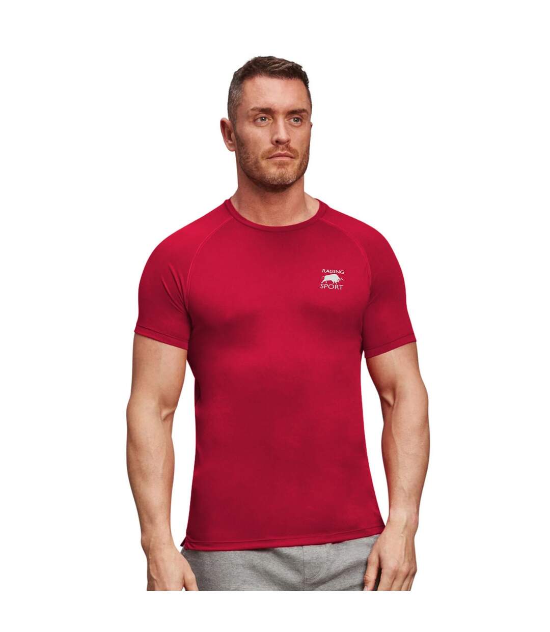 T-shirt Homme Rouge Raging Bull-1