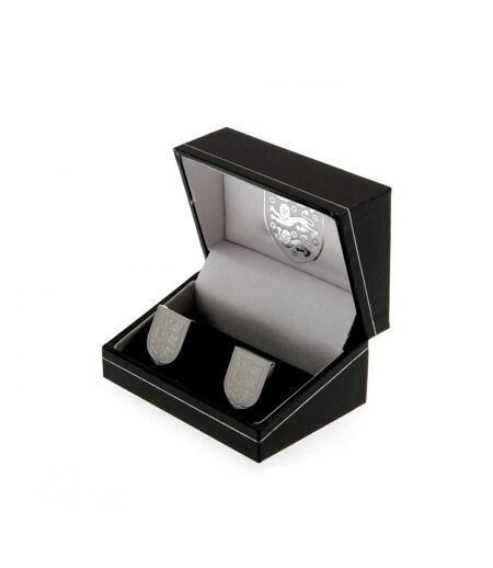 England Crest Stainless Steel Cufflinks (Silver) (One Size)