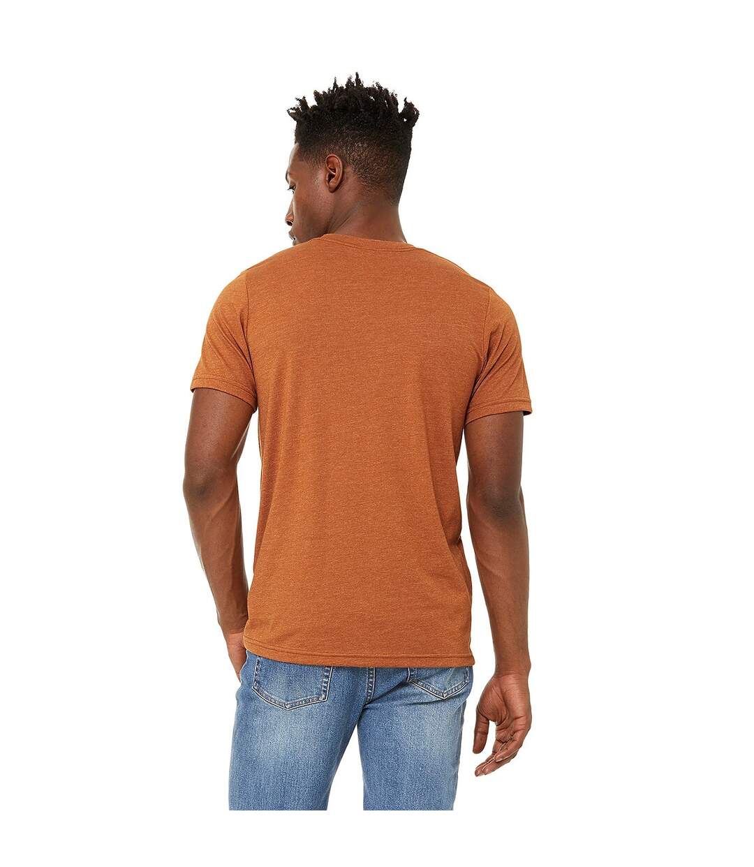 T-shirt adulte orange chiné Bella + Canvas