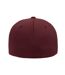 Childrens/kids Wooly Combed Baseball Cap Maroon Flexfit-2