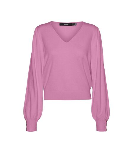 Pull rose femme vero moda holly karis