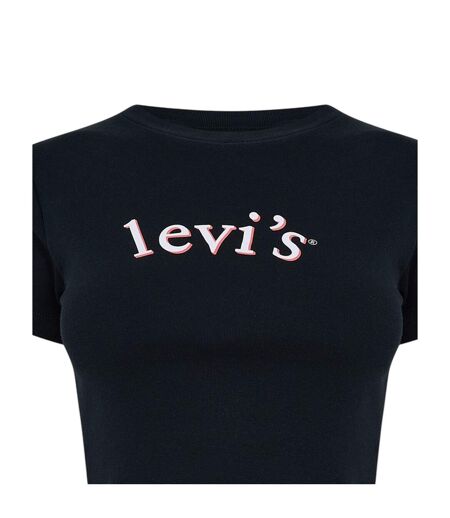 Womens/ladies Logo Boxy T-shirt Black Levis