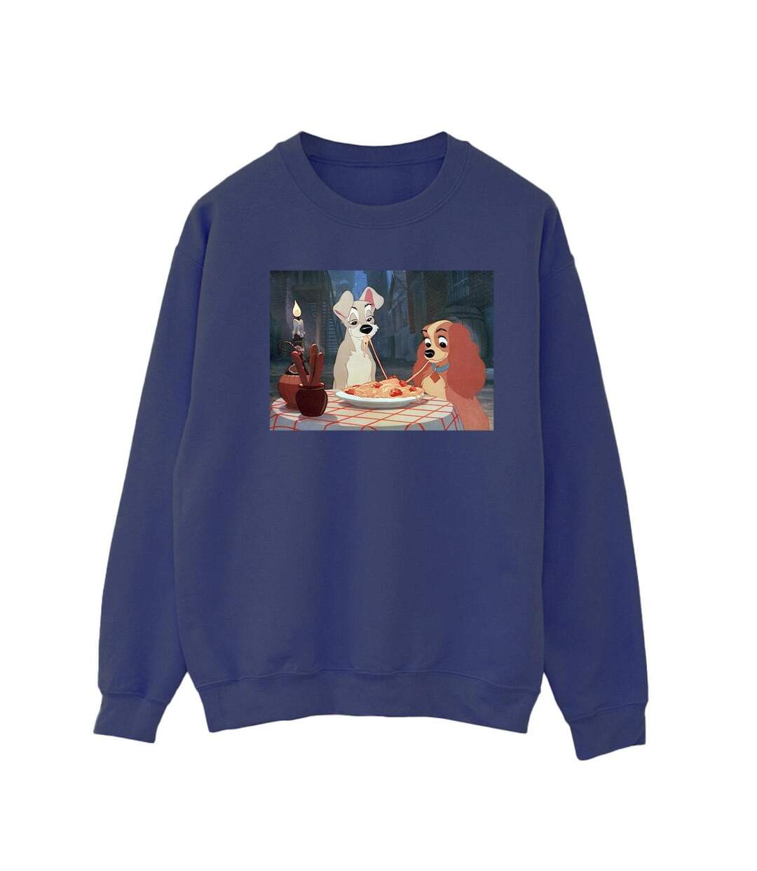Disney - Sweat LADY AND THE TRAMP SPAGHETTI PHOTO - Femme (Bleu marine) - UTBI23203-1