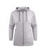 Womens/ladies duke full zip hoodie ash James Harvest-1