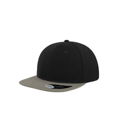 Casquette Avec Visière Plate Mixte Noir Gris Atlantis