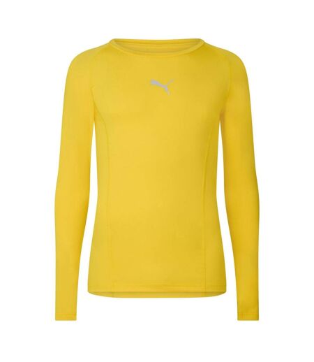 Mens Liga Long-sleeved T-shirt Cyber Yellow Puma