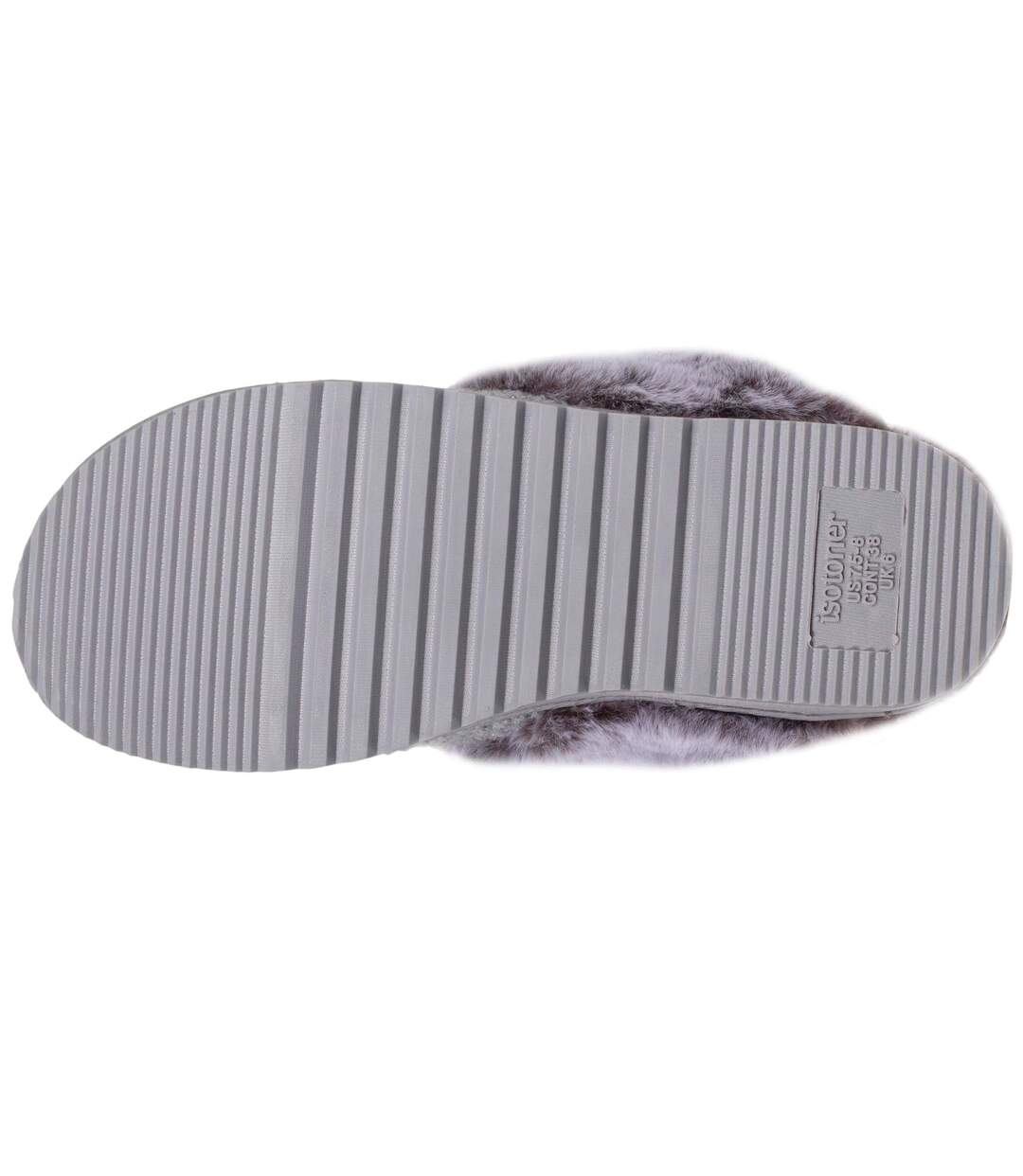 Isotoner Chaussons Mules femme ultra confortables, bordure en fausse fourrure-4