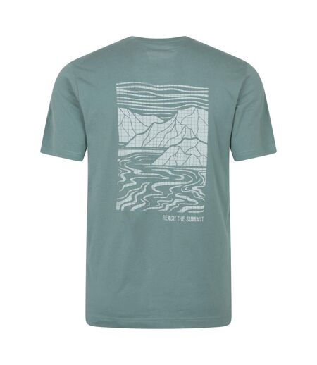 T-shirt Motif/style Graphique Reach The Summit Homme Vert Mountain Warehouse
