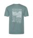 T-shirt Motif/style Graphique Reach The Summit Homme Vert Mountain Warehouse-2