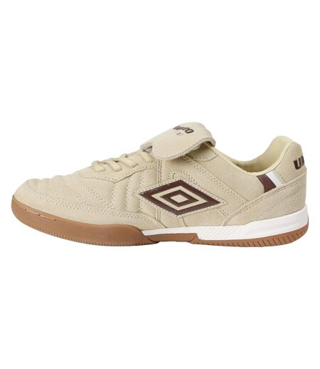Mens Speciali Tr Flap Top Suede Trainers Cream Dark Brown White Umbro