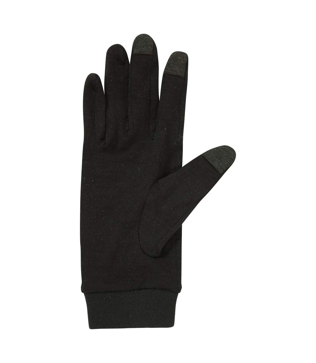 Mens merino wool base layer gloves black Mountain Warehouse-2