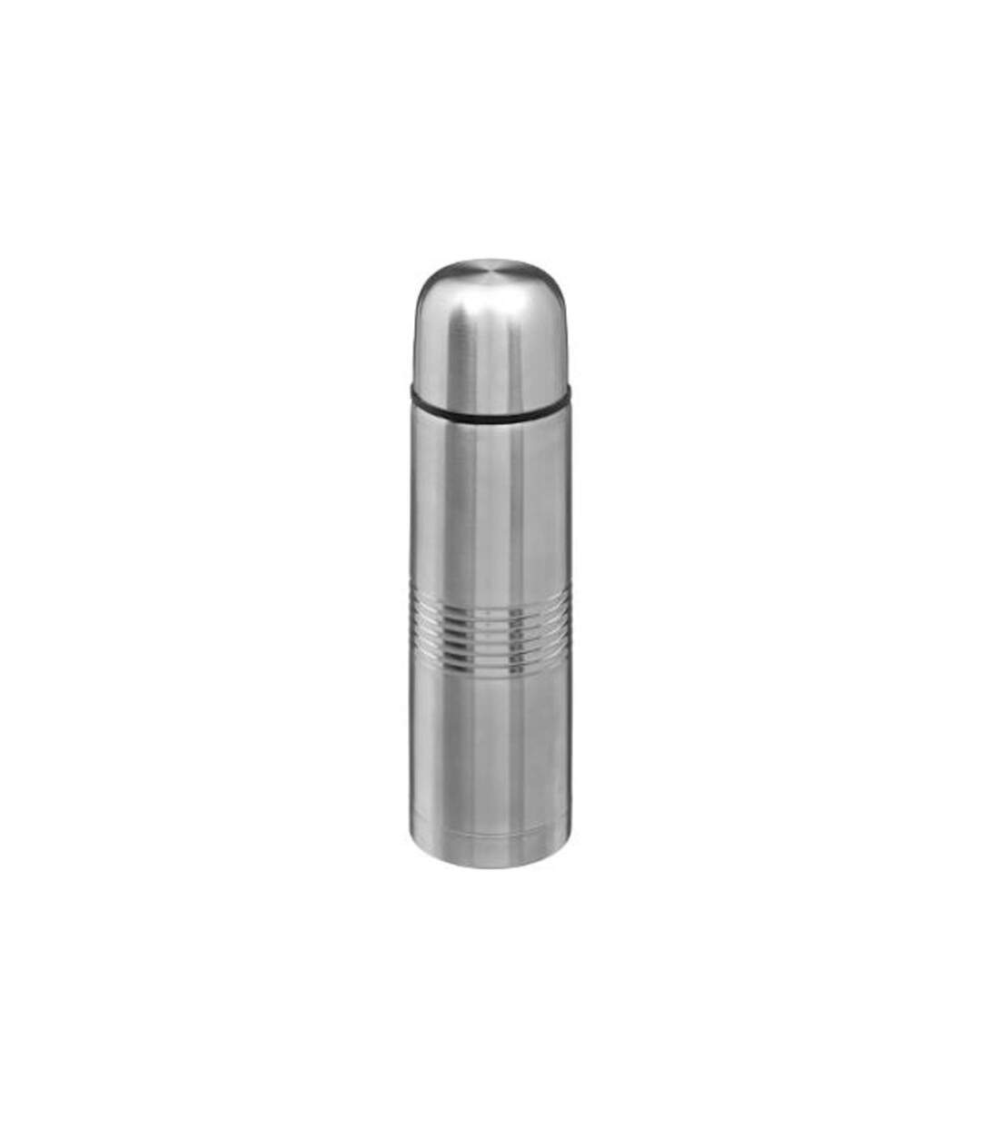 Bouteille Isotherme Inox Crénelé 0,5L Argent-1