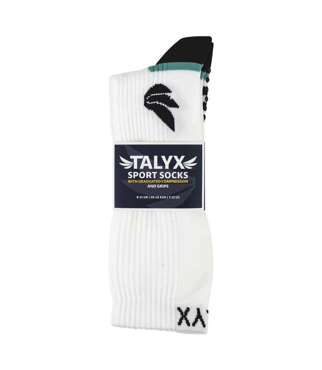 TALYX - Chaussettes Sport Compression Homme Grip Antidérapantes-2