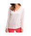 T-shirt Manches Longues Blanc/Doré Femme TBS ADEVIVE - XL