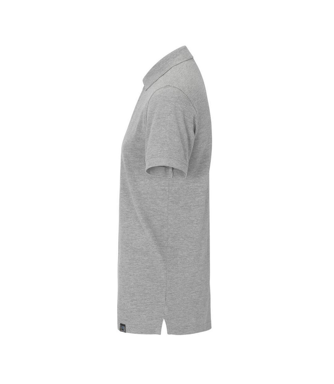 Mens Pique Polo Shirt Grey Melange Cottover-3