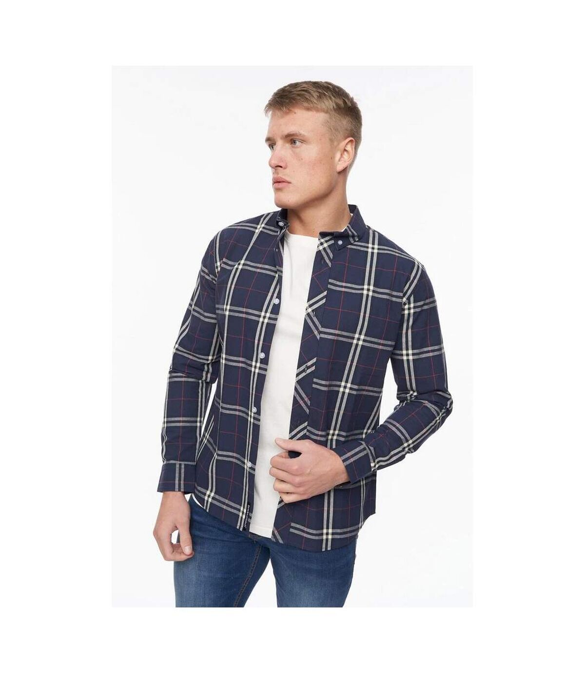 Bewley & Ritch Mens Buford Checked Shirt (Navy)