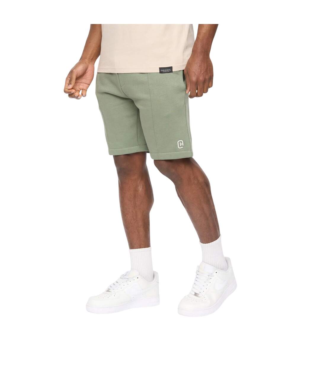 Short Décontracté Bardon Homme Olive Crosshatch-4