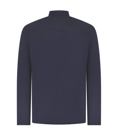 Mens quarter zip long sleeve top navy Henbury