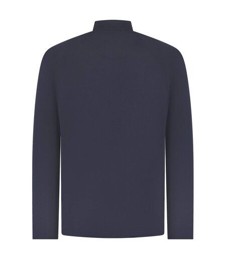 Mens quarter zip long sleeve top navy Henbury