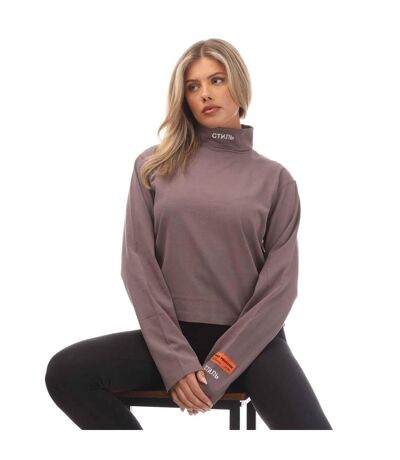 T-shirt Manches Longues Femme Gris-blanc Heron Preston