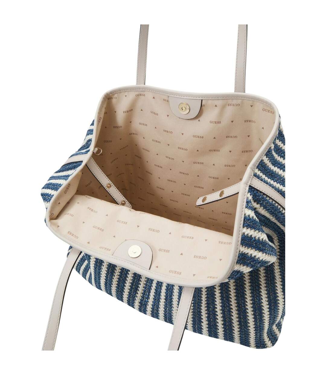 Sac À Main Motif/style Rayé Taille Unique Pourpre Guess-2