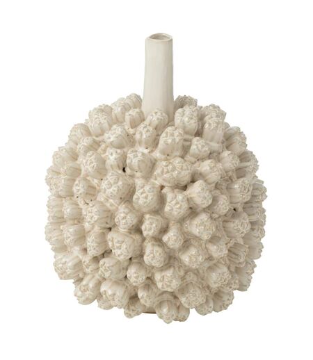 Vase Déco en Grès Saki 30cm Blanc