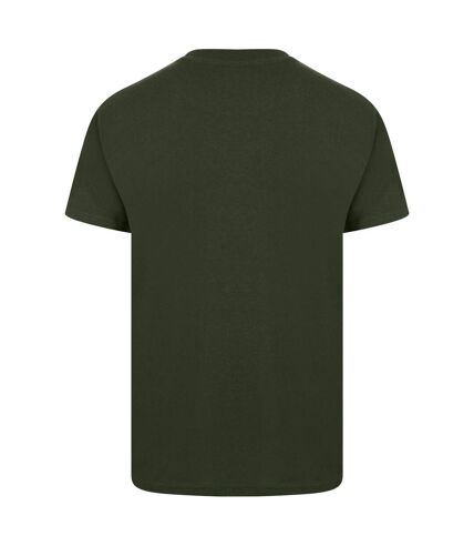 Unisex adult ringspun cotton natural t-shirt forest green Casual Classics