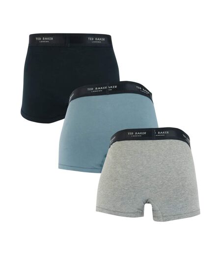 Pack Of 3  Mens Cotton Boxer Shorts  Multicoloured Ted Baker